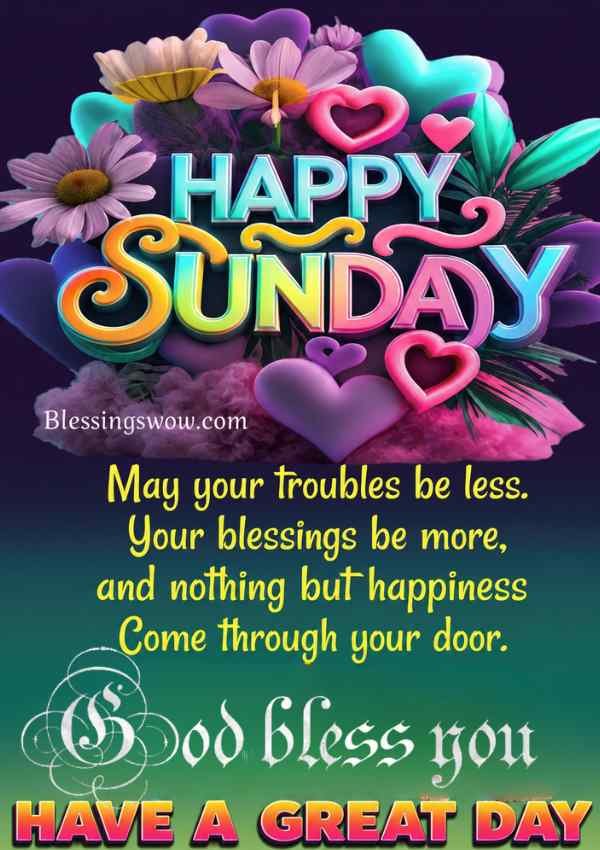 Happy Sunday greeting image