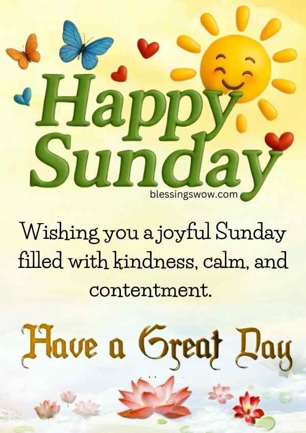 Beautiful Sunday Blessings and Wishes for Joy and Peace