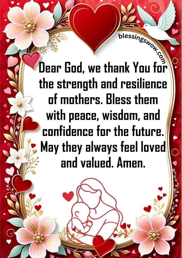 Heartfelt prayer for mom