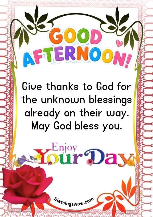Thursday Afternoon Prayers with flowers frame