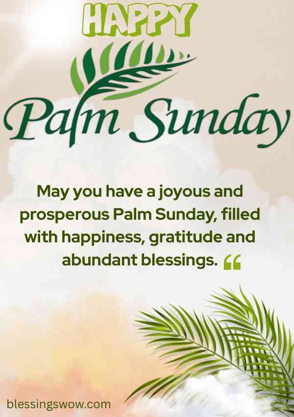 Happy Palm Sunday Blessings