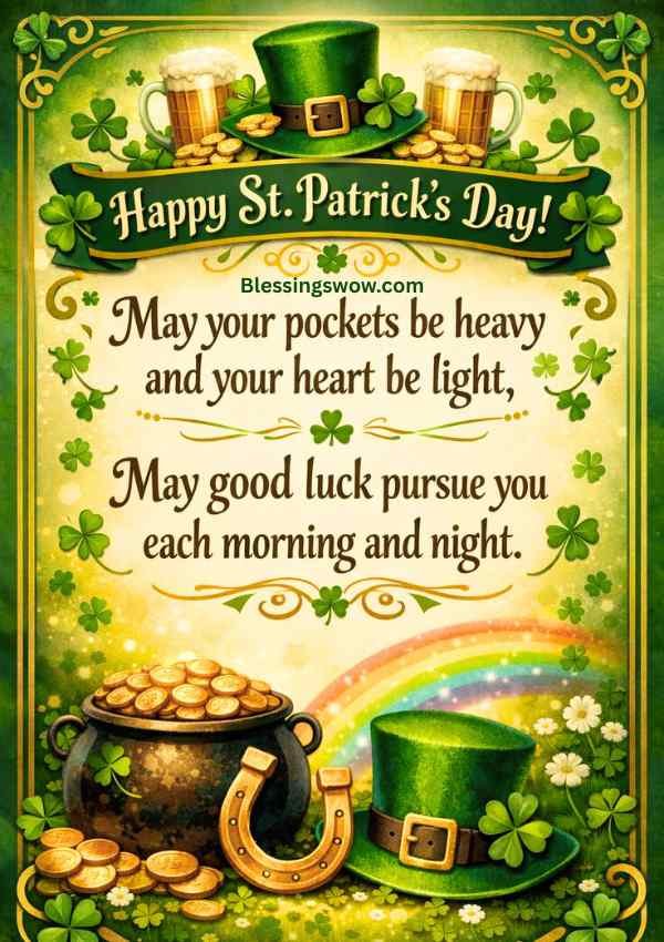 Happy St. Patrick’s Day Blessings for upcoming year