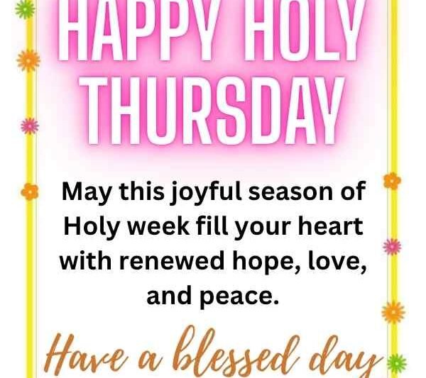 Happy Holy Thursday Blessings and Wishes 2026
