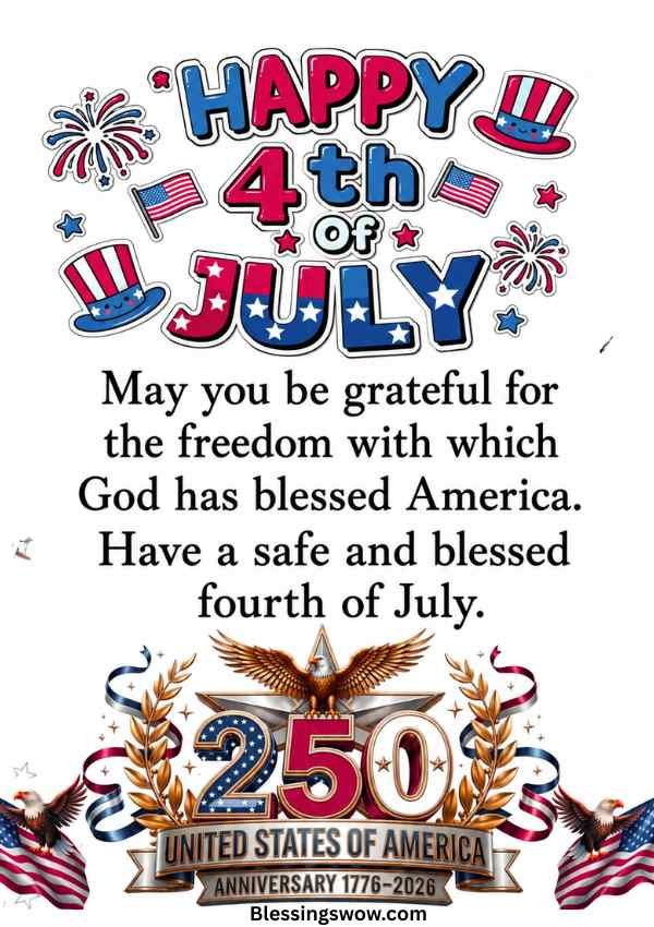 110+ Happy 4th of July Blessings, Images & Wishes for 2026